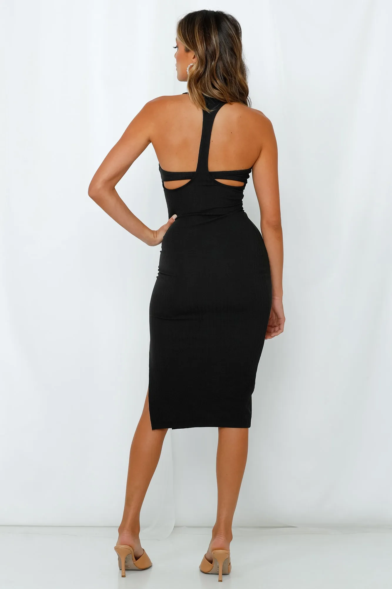 Listen To My Voice Midi Dress Black sold by Hello Molly product image thumbnail 3