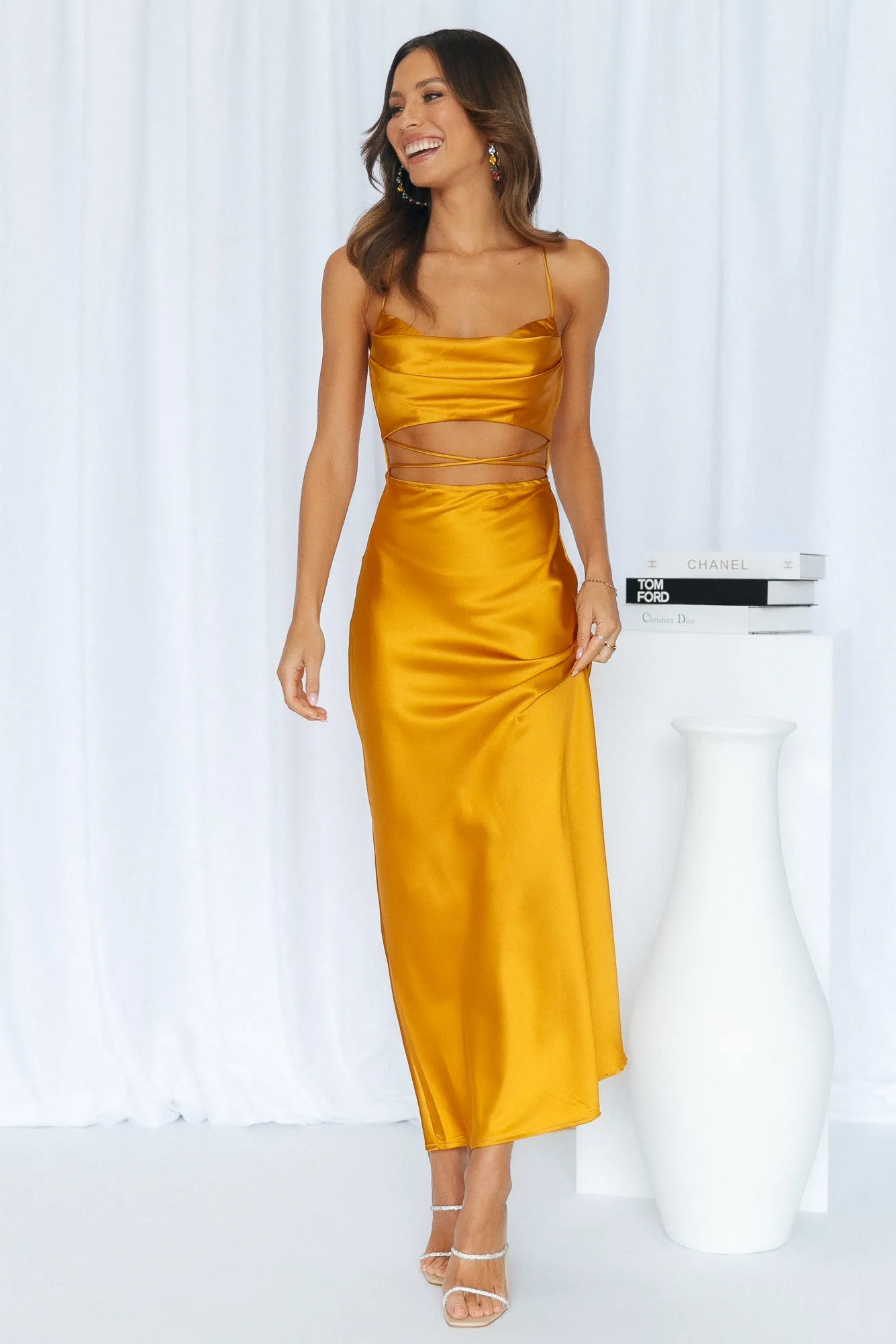 Made Love Midi Dress Golden sold by Hello Molly product image thumbnail 3