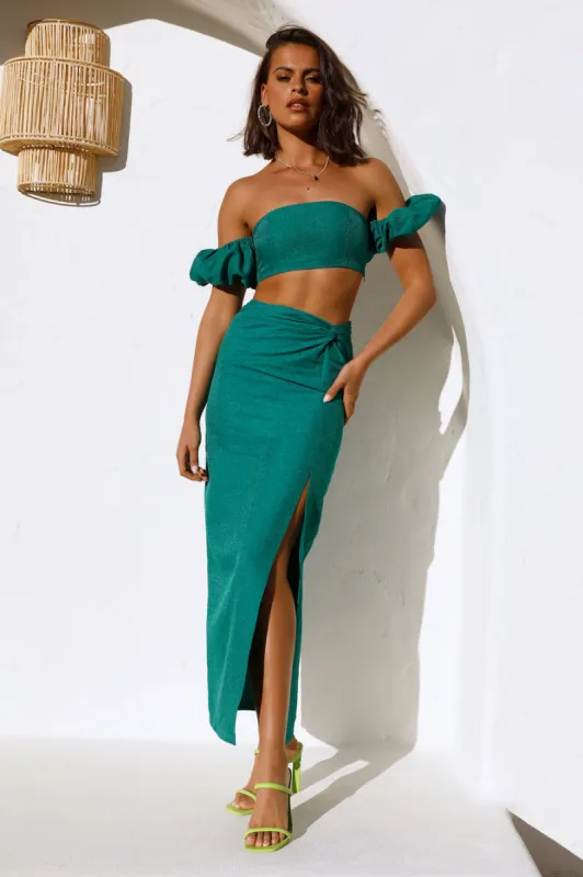 My Love Dive Maxi Skirt Green sold by Hello Molly