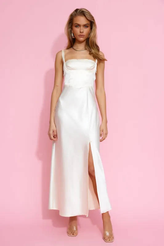 Race To Sunlight Maxi Dress Champagne sold by Hello Molly