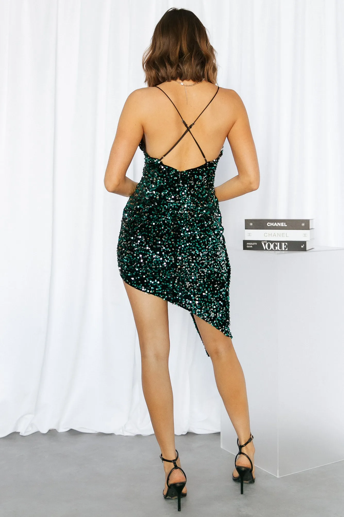 Glam Nights Dress Green Sequin sold by Hello Molly product image thumbnail 5