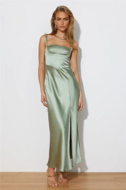 Race To Sunlight Maxi Dress Sage sold by Hello Molly