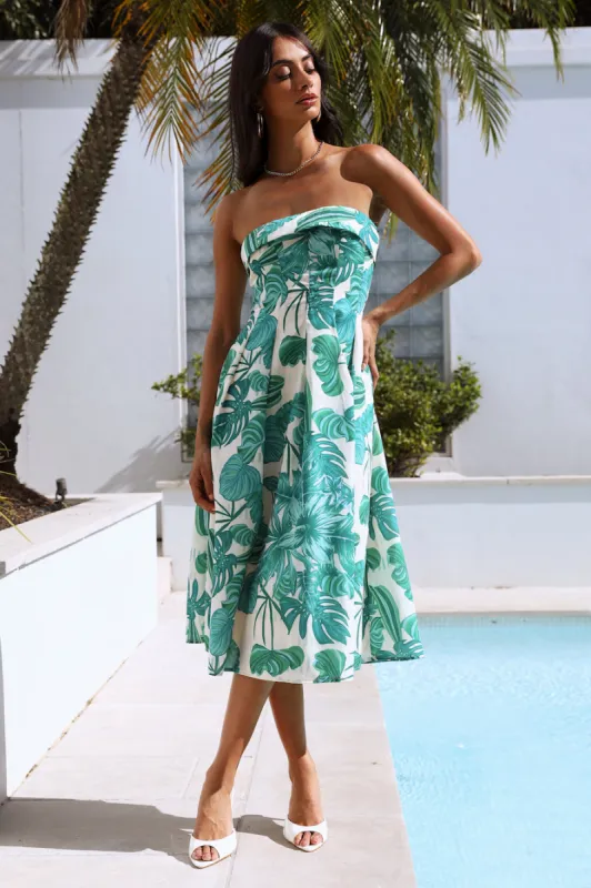 By Candlelight Midi Dress Green sold by Hello Molly