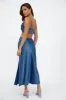 Best Dressed Midi Skirt Navy sold by Hello Molly