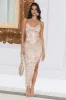 Sprinkle Glam Maxi Dress Champagne sold by Hello Molly