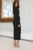 Crackling Vinyl Maxi Dress Black sold by Hello Molly