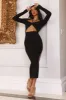 Crackling Vinyl Maxi Dress Black sold by Hello Molly