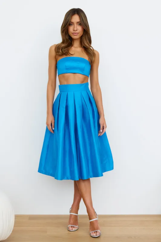 Siren Songs Midi Skirt Blue sold by Hello Molly