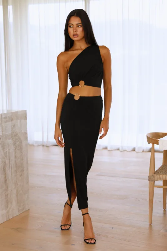 Karmic Power Maxi Skirt Black sold by Hello Molly