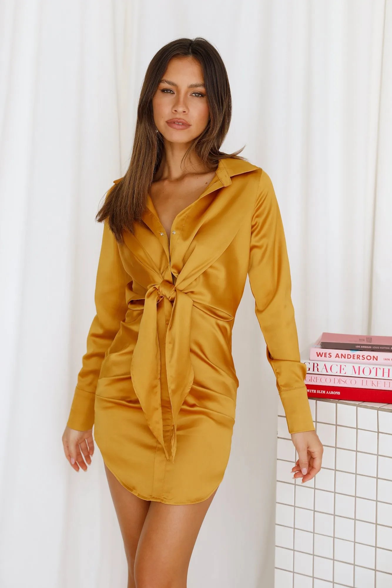 Roses Are For You Dress Golden sold by Hello Molly product image thumbnail 2