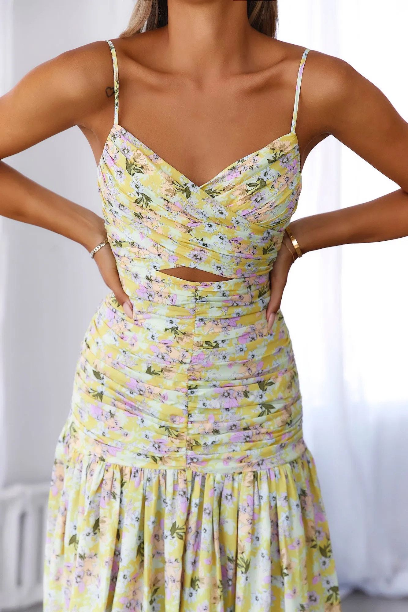 HELLO MOLLY Sun Risin Maxi Dress Yellow sold by Hello Molly product image thumbnail 3