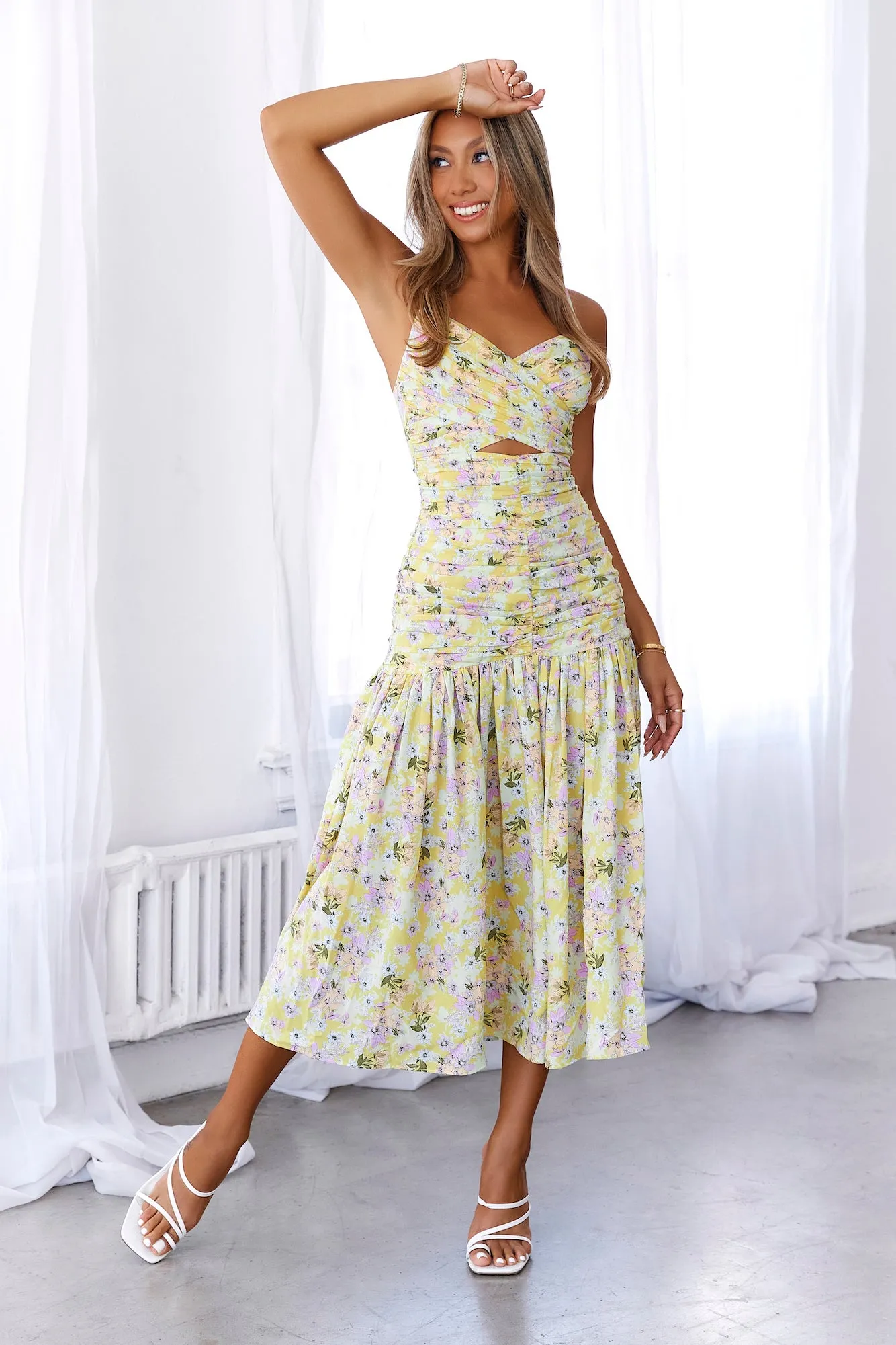 HELLO MOLLY Sun Risin Maxi Dress Yellow sold by Hello Molly product image thumbnail 4