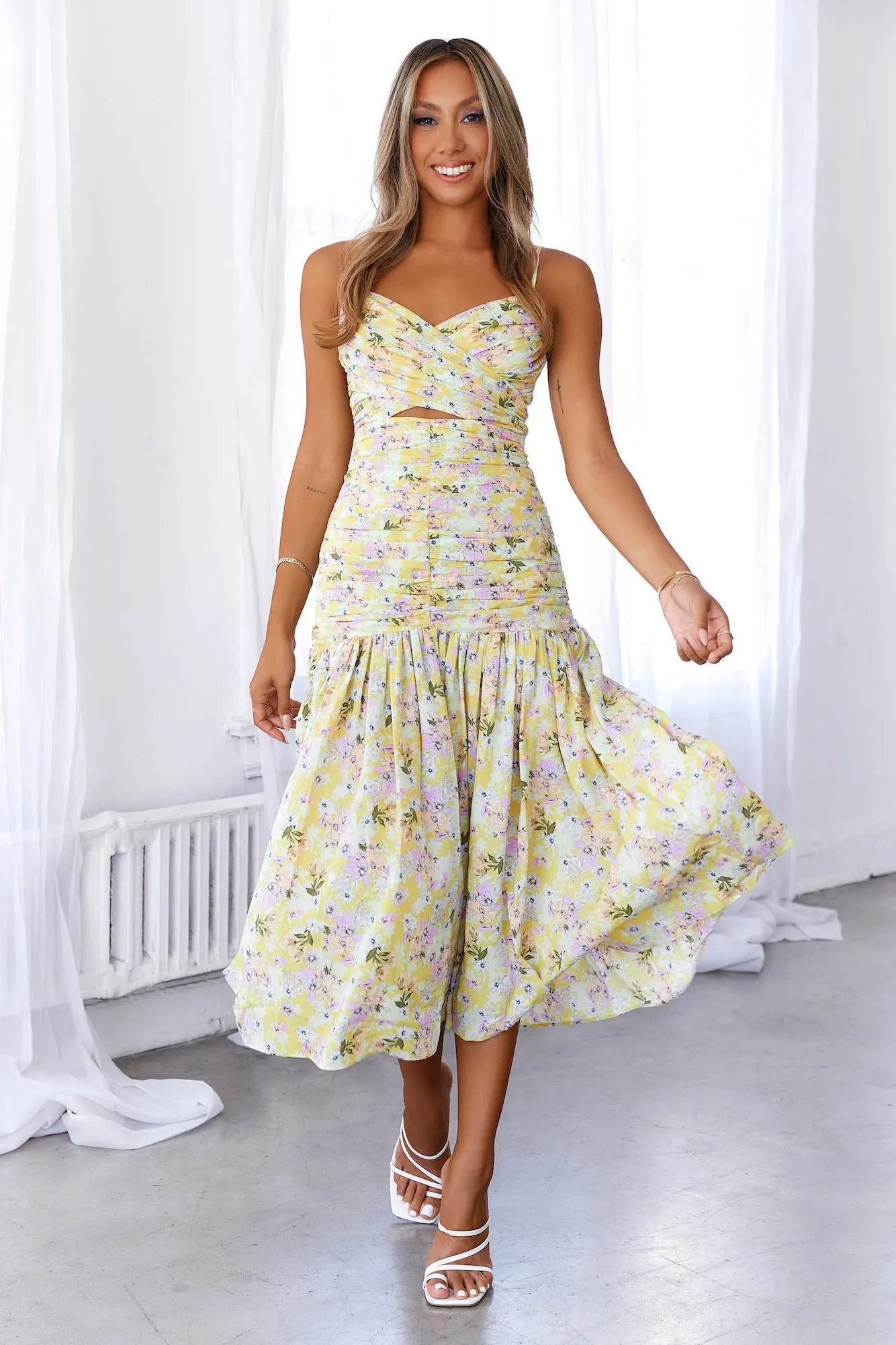 HELLO MOLLY Sun Risin Maxi Dress Yellow sold by Hello Molly product image thumbnail 5