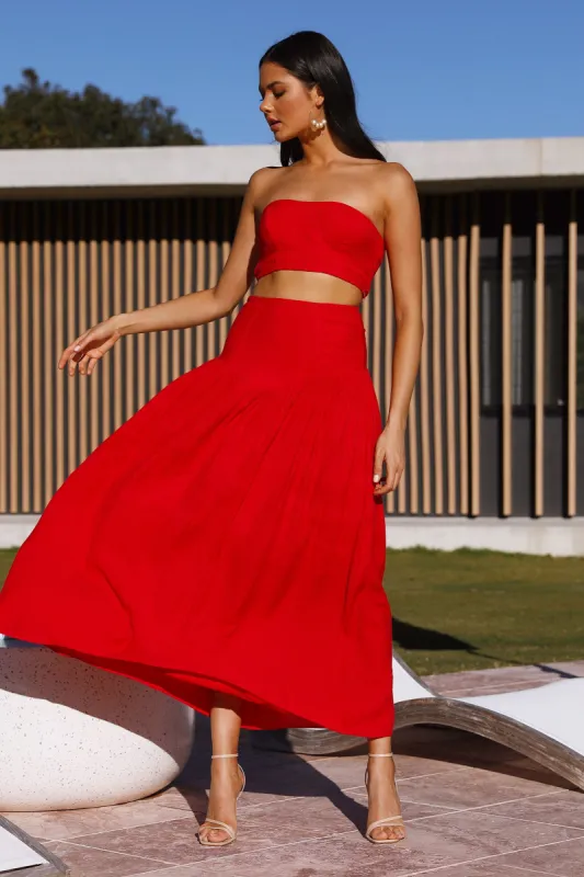 Call Me Away Crop Red sold by Hello Molly