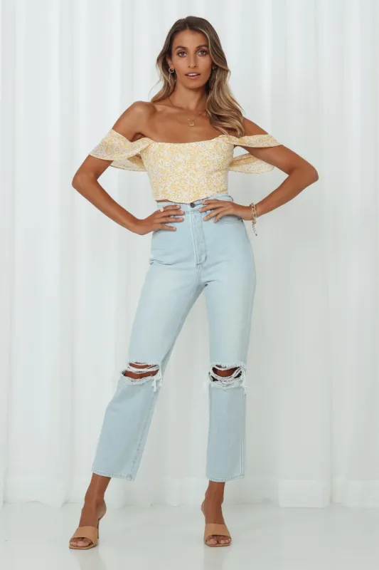 Picnic Dance Crop Yellow sold by Hello Molly