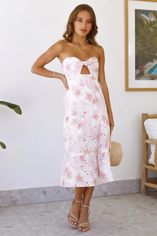 HELLO MOLLY Dedicated To The Sun Midi Dress White sold by Hello Molly