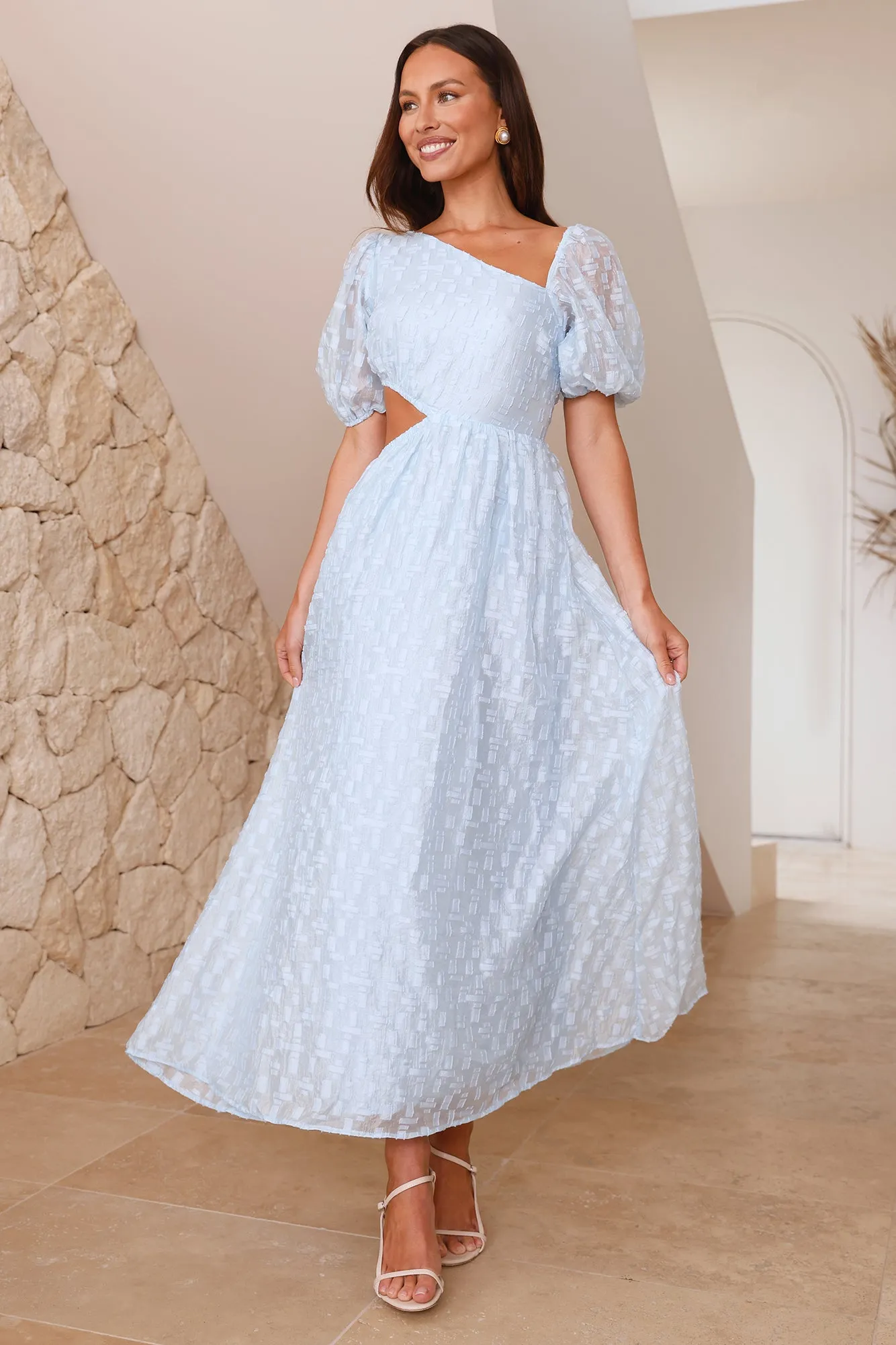 Luxe And Leisure Midi Dress Blue sold by Hello Molly