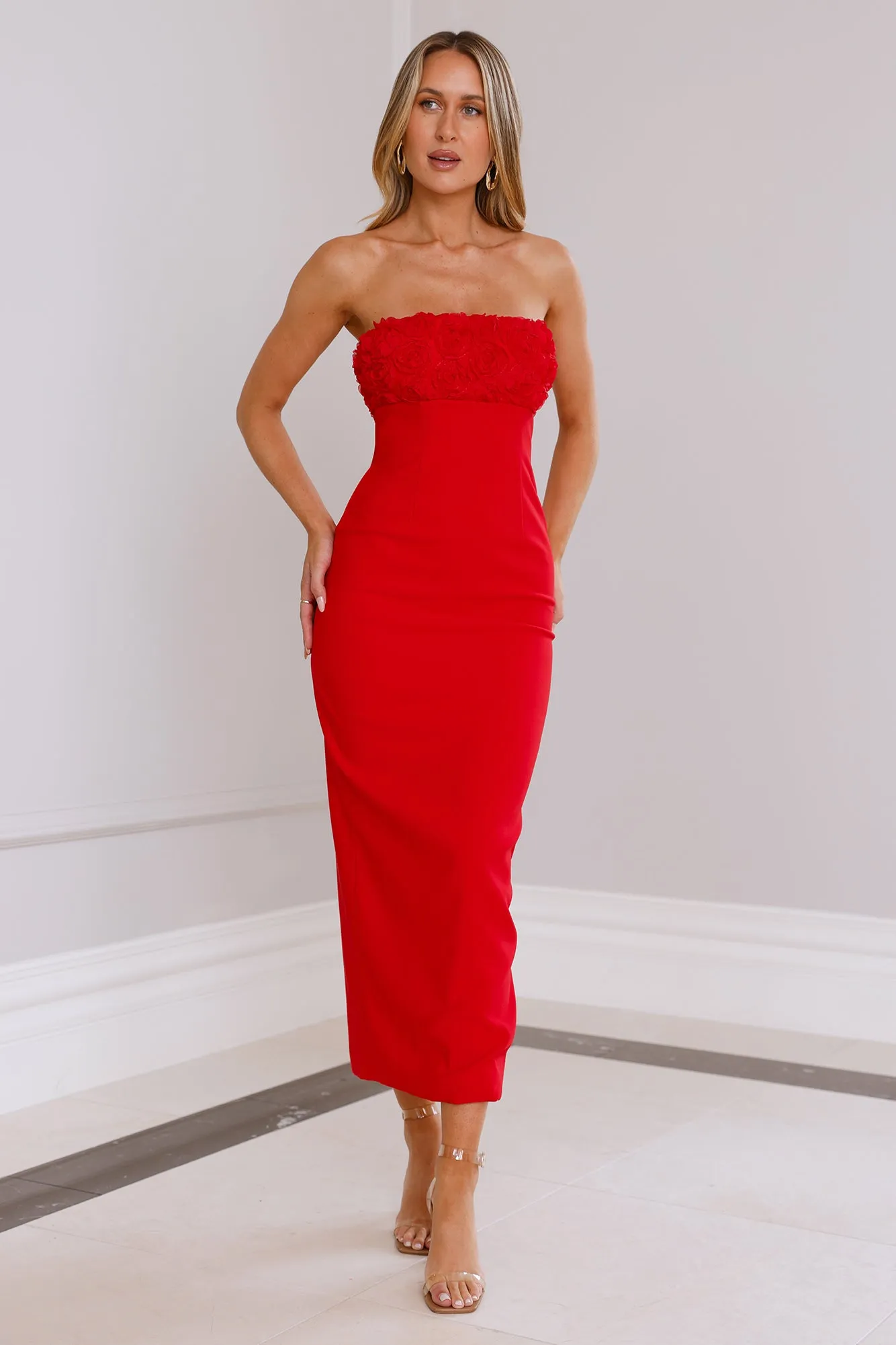 Lottie Midi Dress Red sold by Hello Molly product image thumbnail 2