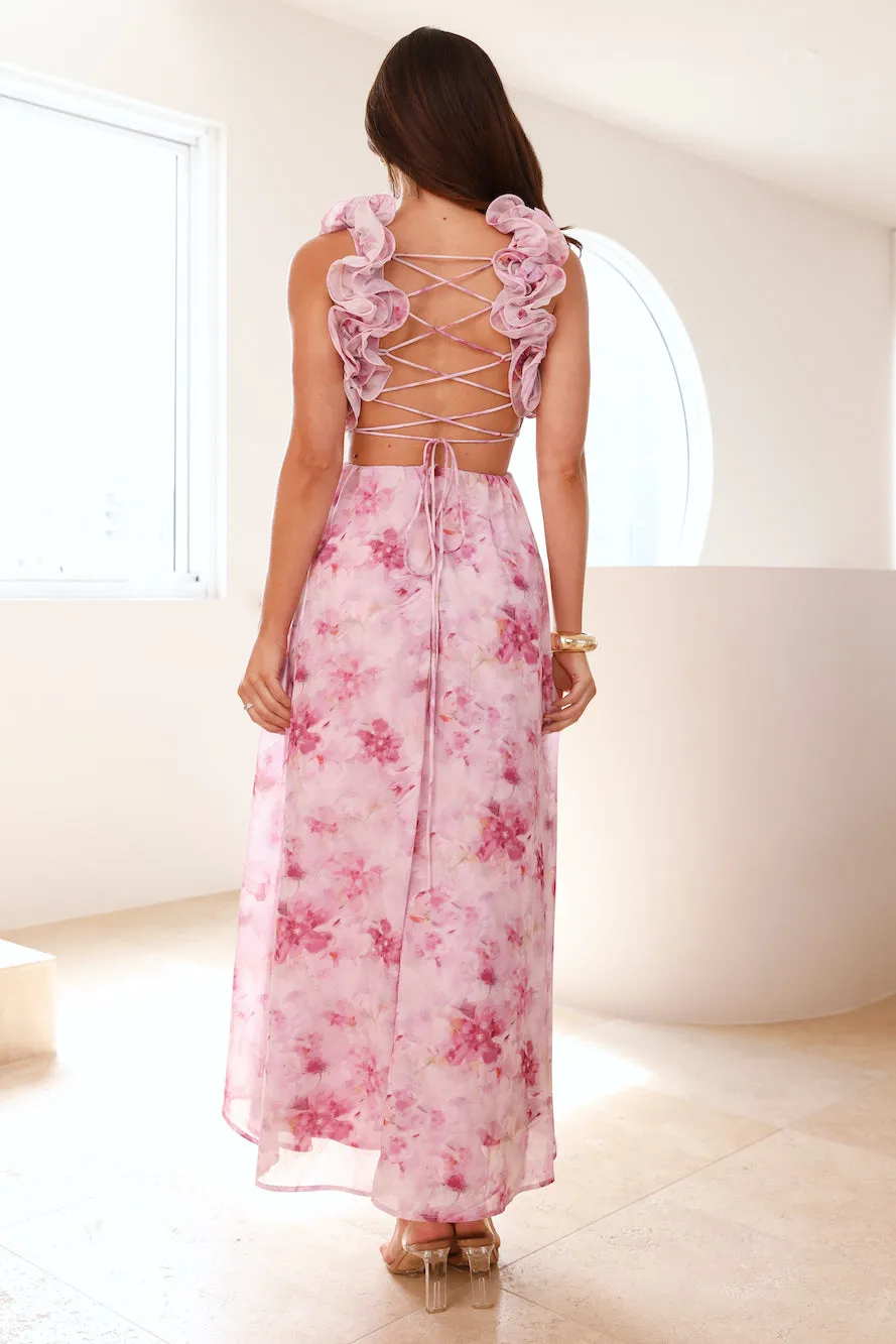 Floral Fantasyland Maxi Dress Purple sold by Hello Molly product image thumbnail 5
