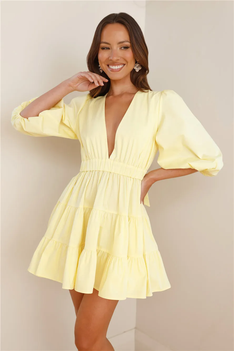 Sweetest Treat Mini Dress Yellow sold by Hello Molly product image thumbnail 4
