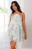 Style Sensation Halter Mini Dress Blue sold by Hello Molly