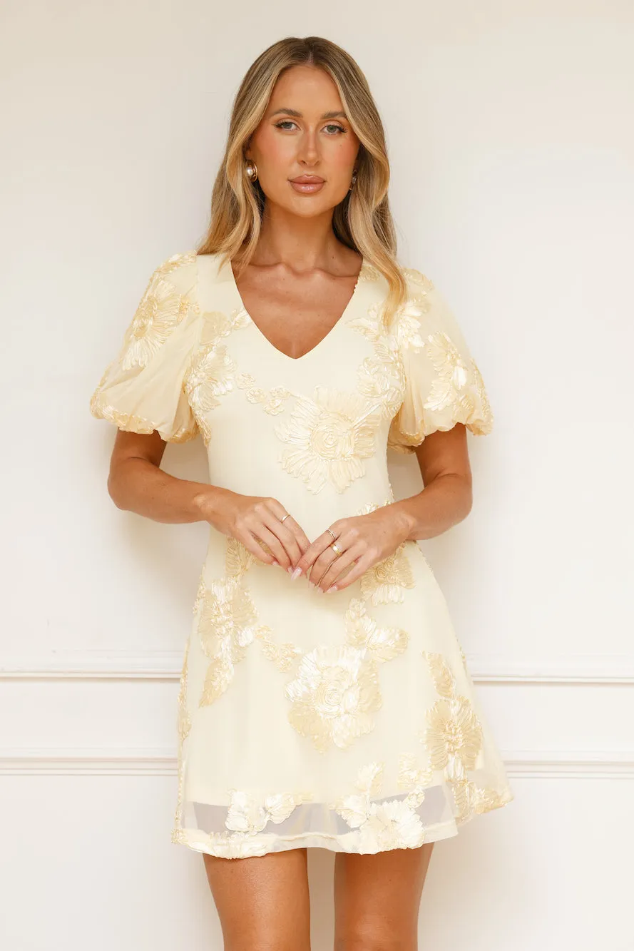 Effortless Grace Mesh Mini Dress Yellow sold by Hello Molly product image thumbnail 4