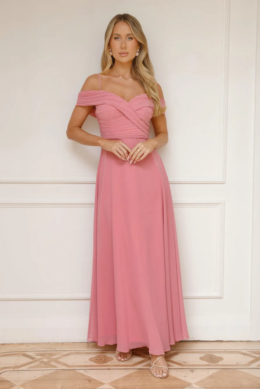 Luxurious Aurora Maxi Dress Rose sold by Hello Molly