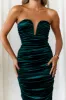 DEAR EMILIA Mysterious Gal Strapless Midi Dress Emerald sold by Hello Molly