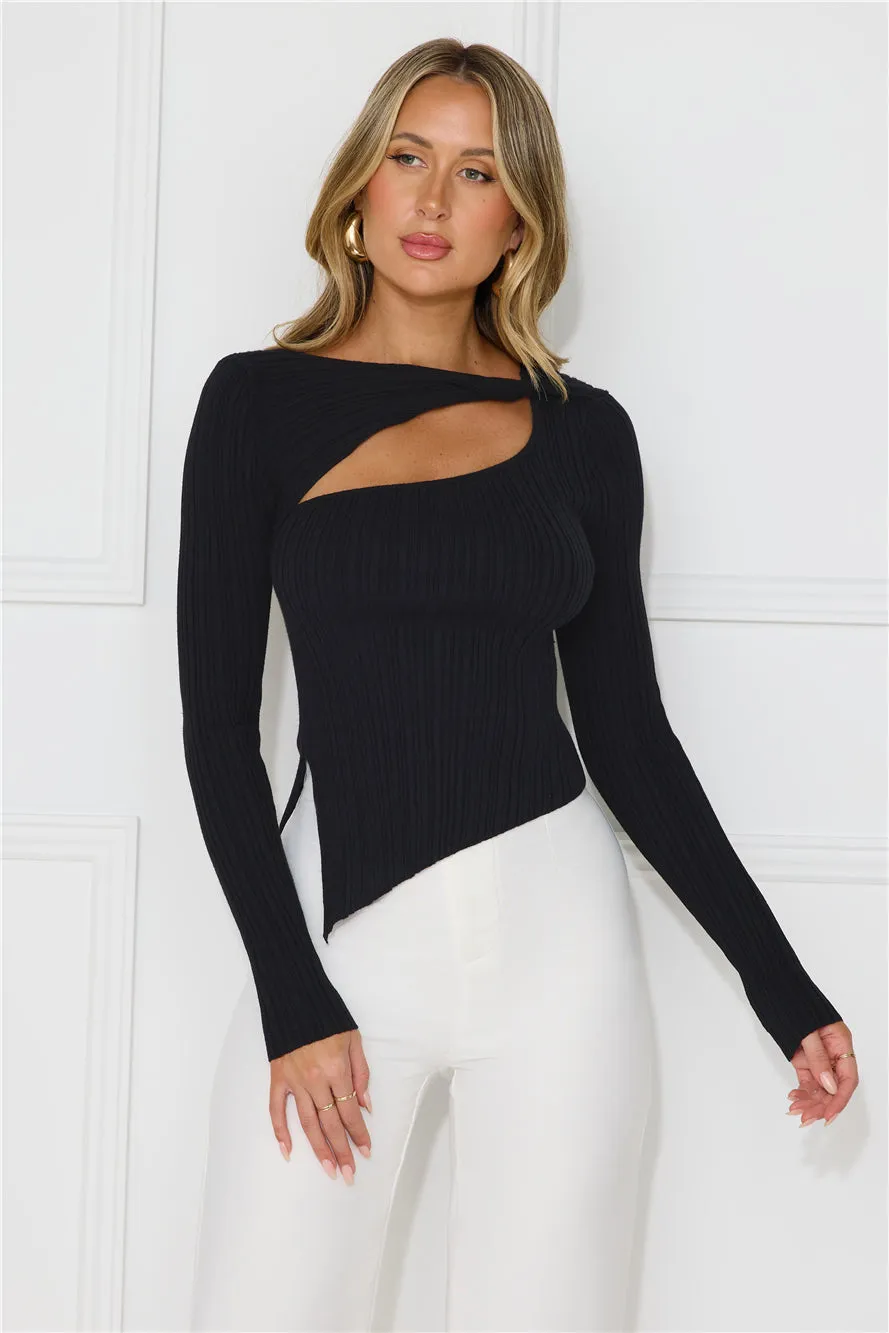 Off To Work Long Sleeve Top Black sold by Hello Molly