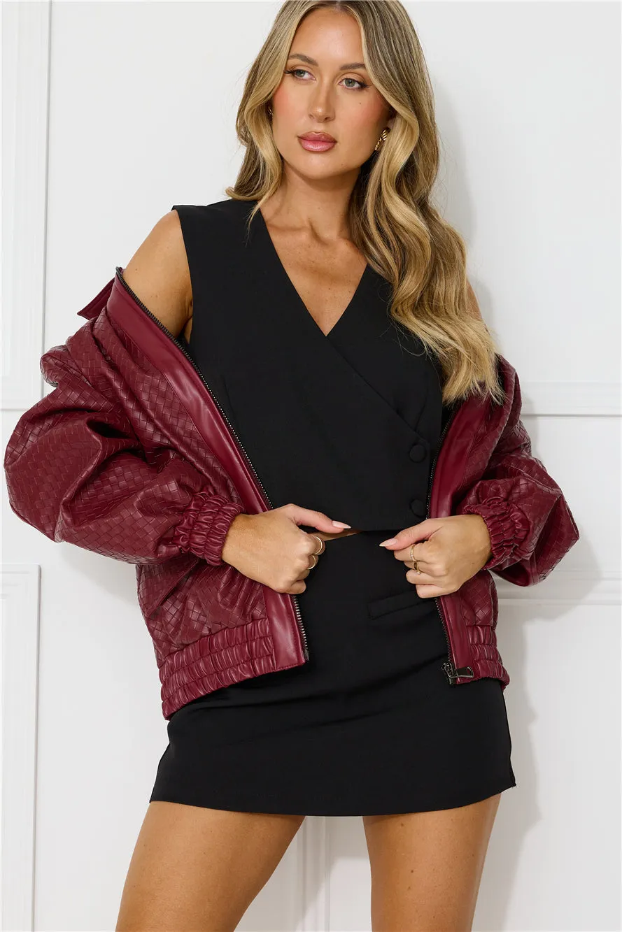 Kenny Bomber Dark Burgundy sold by Hello Molly product image thumbnail 3