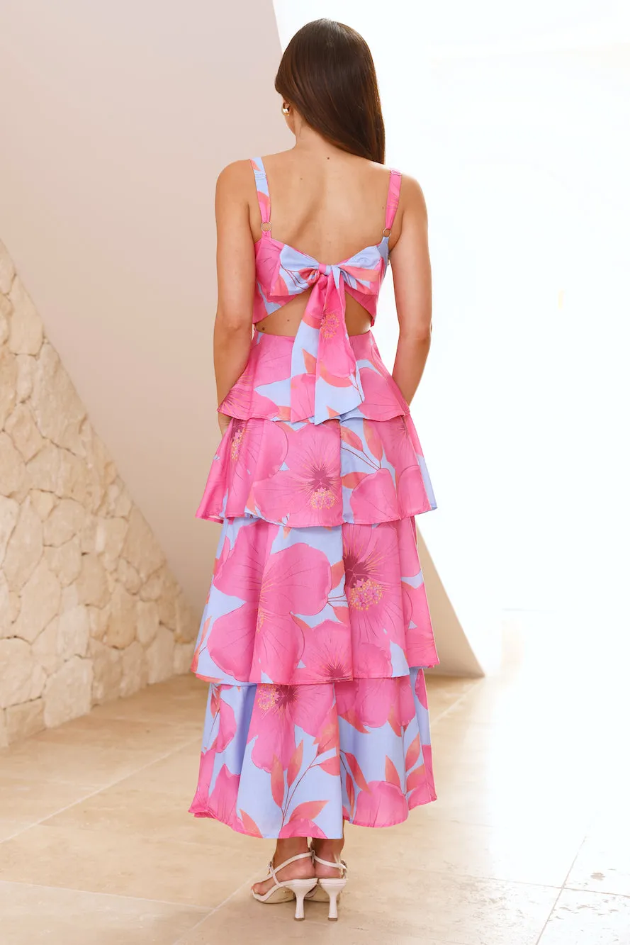 Flowering Splendor Maxi Dress Blue sold by Hello Molly product image thumbnail 4