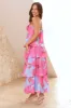 Flowering Splendor Maxi Dress Blue sold by Hello Molly