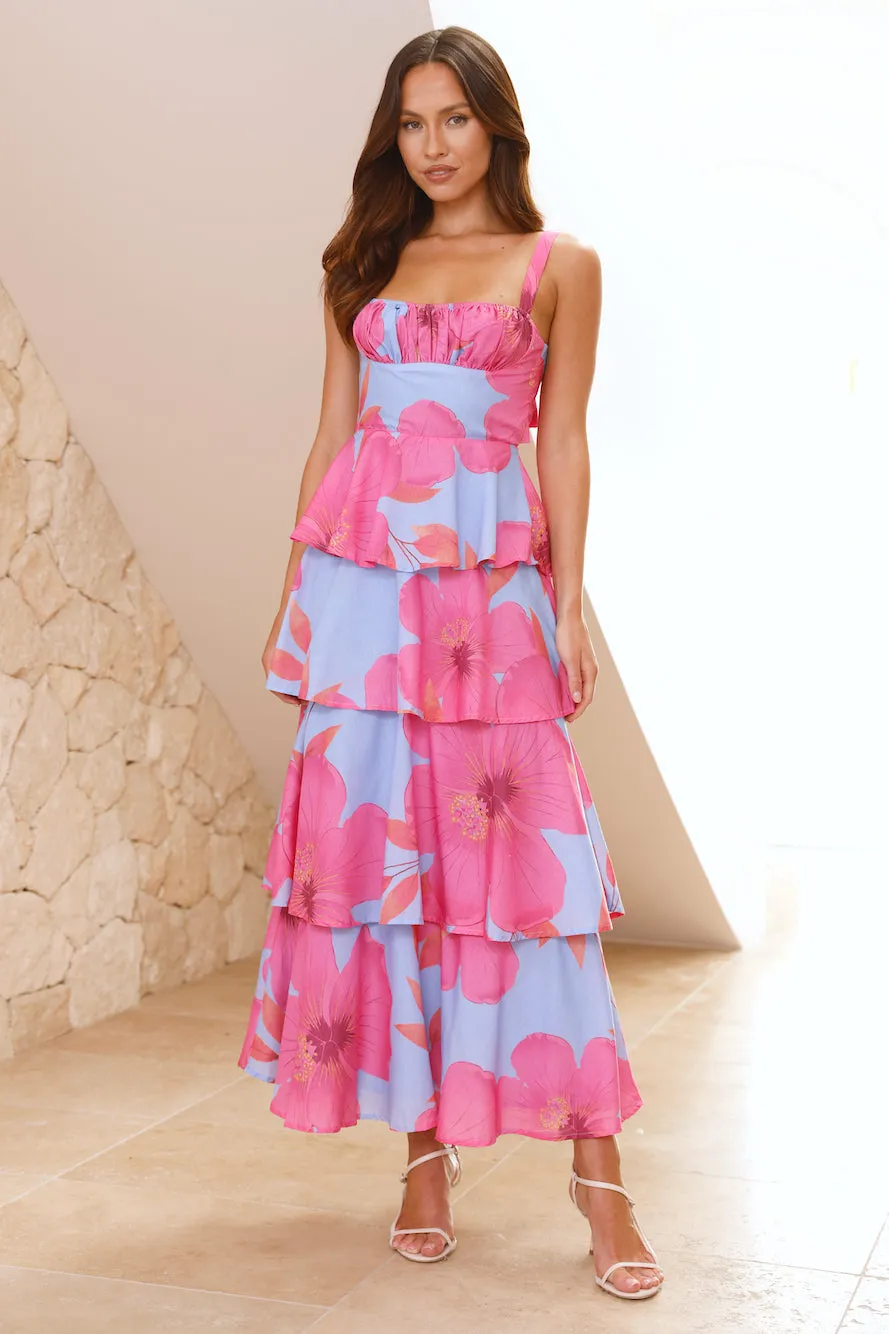 Flowering Splendor Maxi Dress Blue sold by Hello Molly product image thumbnail 2