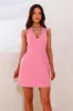 Dazzling Elegance Halter Mini Dress Pink sold by Hello Molly