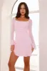 Sunset Sips Long Sleeve Mini Dress Pink sold by Hello Molly