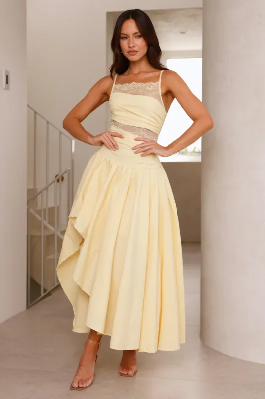 Enchanted Flora Maxi Dress Yellow sold by Hello Molly