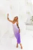 Sapphire Seascape Satin Maxi Dress Lilac sold by Hello Molly