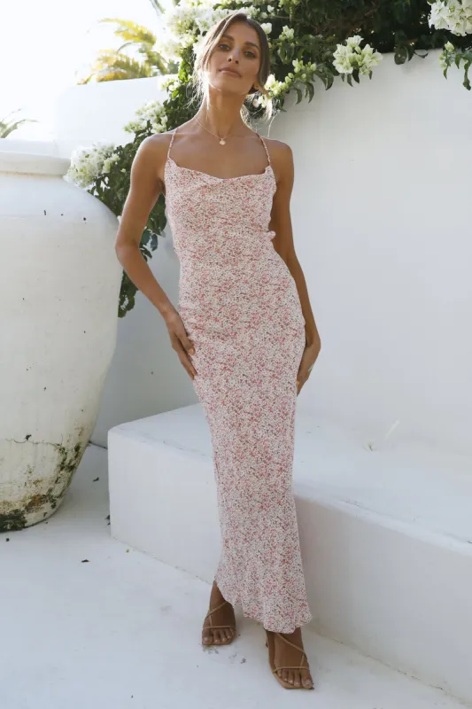 After Dusk Maxi Dress Pink sold by Hello Molly