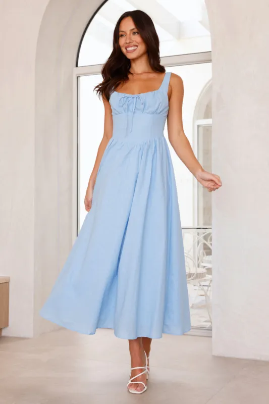 Sunlit Horizons Maxi Dress Blue sold by Hello Molly