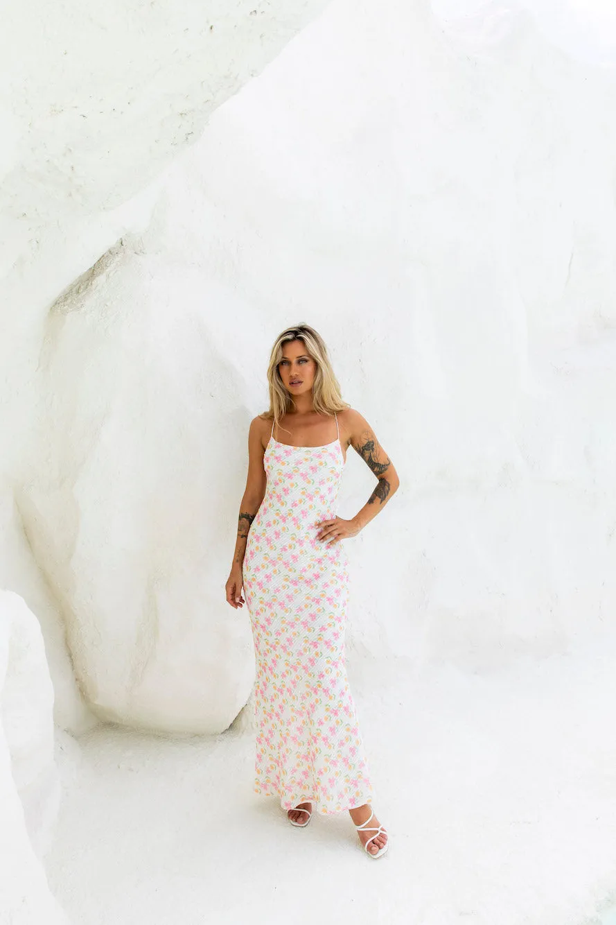 Hawaii Magic Maxi Dress White sold by Hello Molly