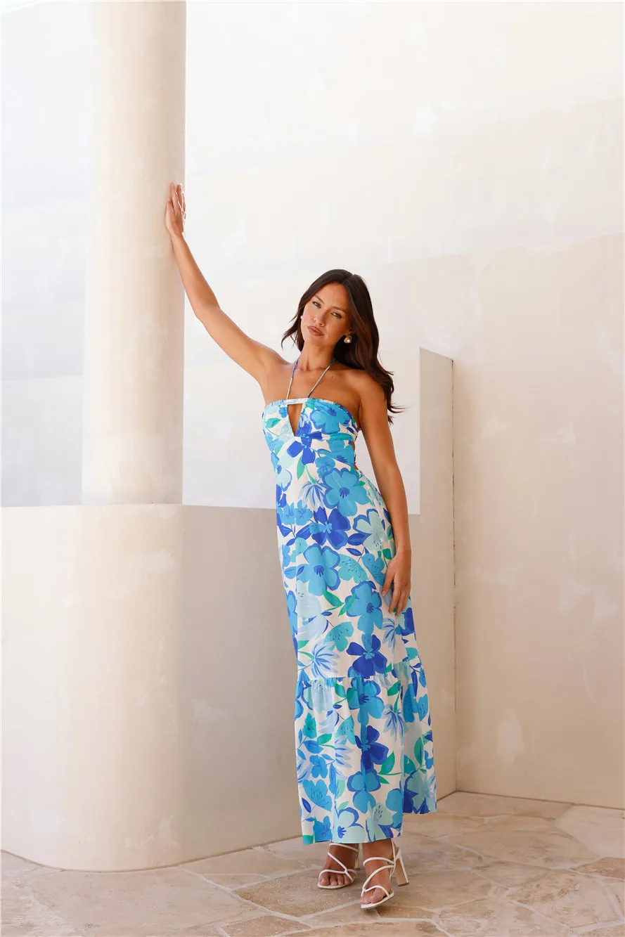 Surfside Escape Halter Maxi Dress Blue sold by Hello Molly product image thumbnail 3