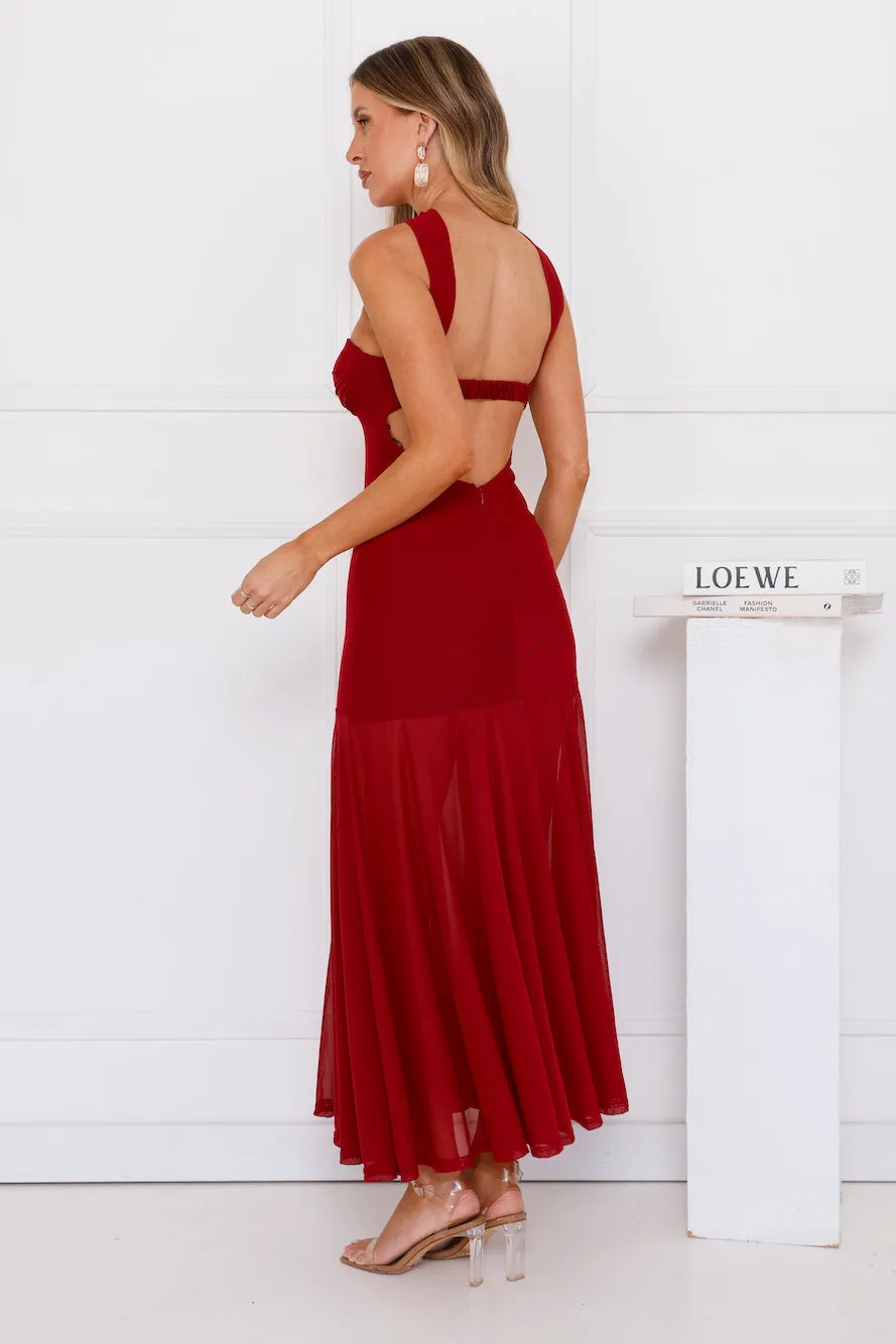 Serene Sway Strapless Maxi Dress Red sold by Hello Molly product image thumbnail 5