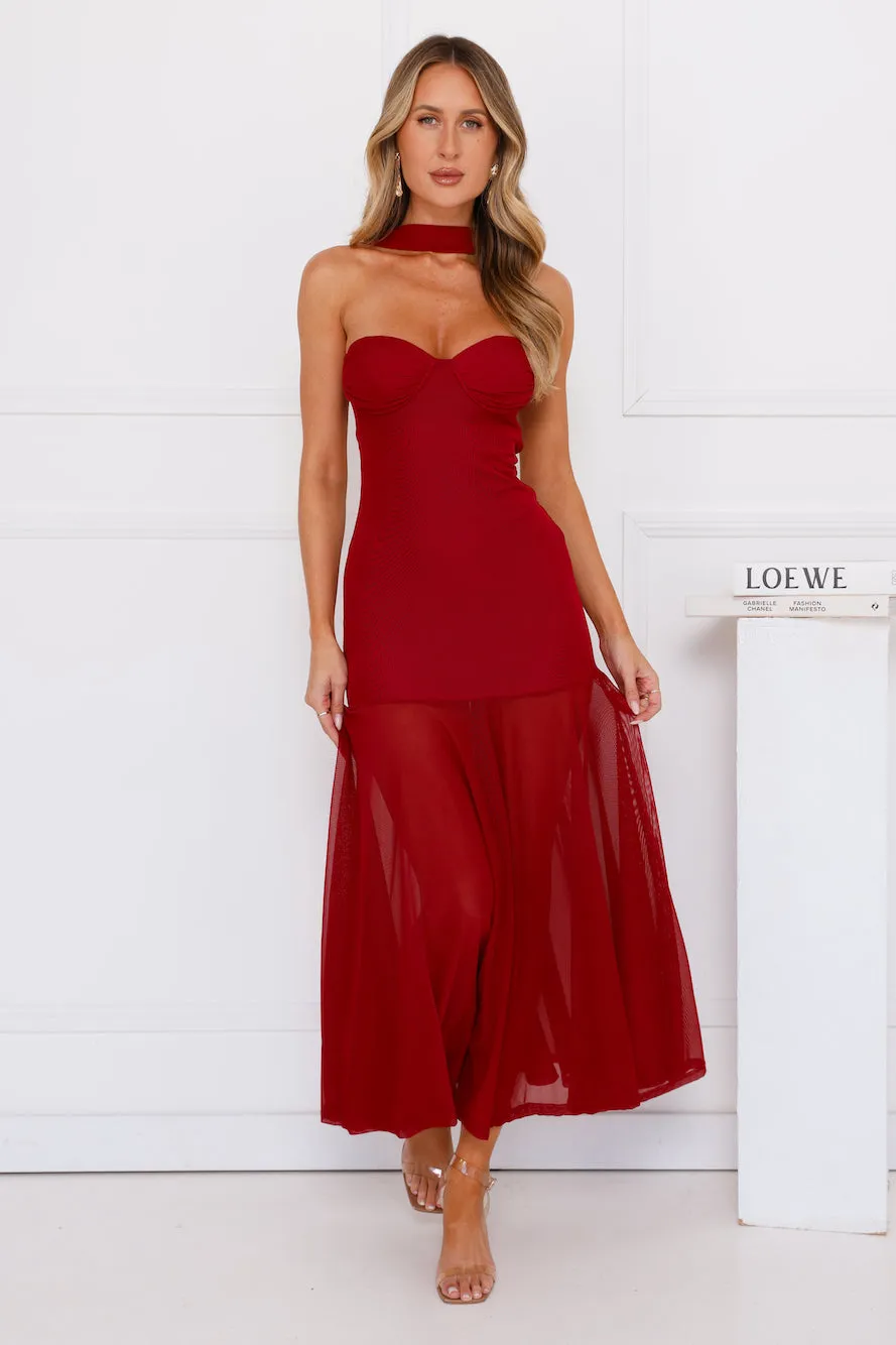 Serene Sway Strapless Maxi Dress Red sold by Hello Molly product image thumbnail 2