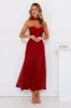 Serene Sway Strapless Maxi Dress Red sold by Hello Molly