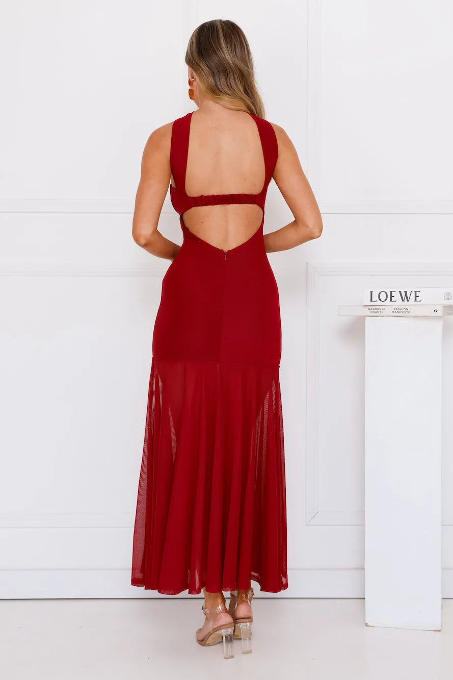 Serene Sway Strapless Maxi Dress Red sold by Hello Molly product image thumbnail 4