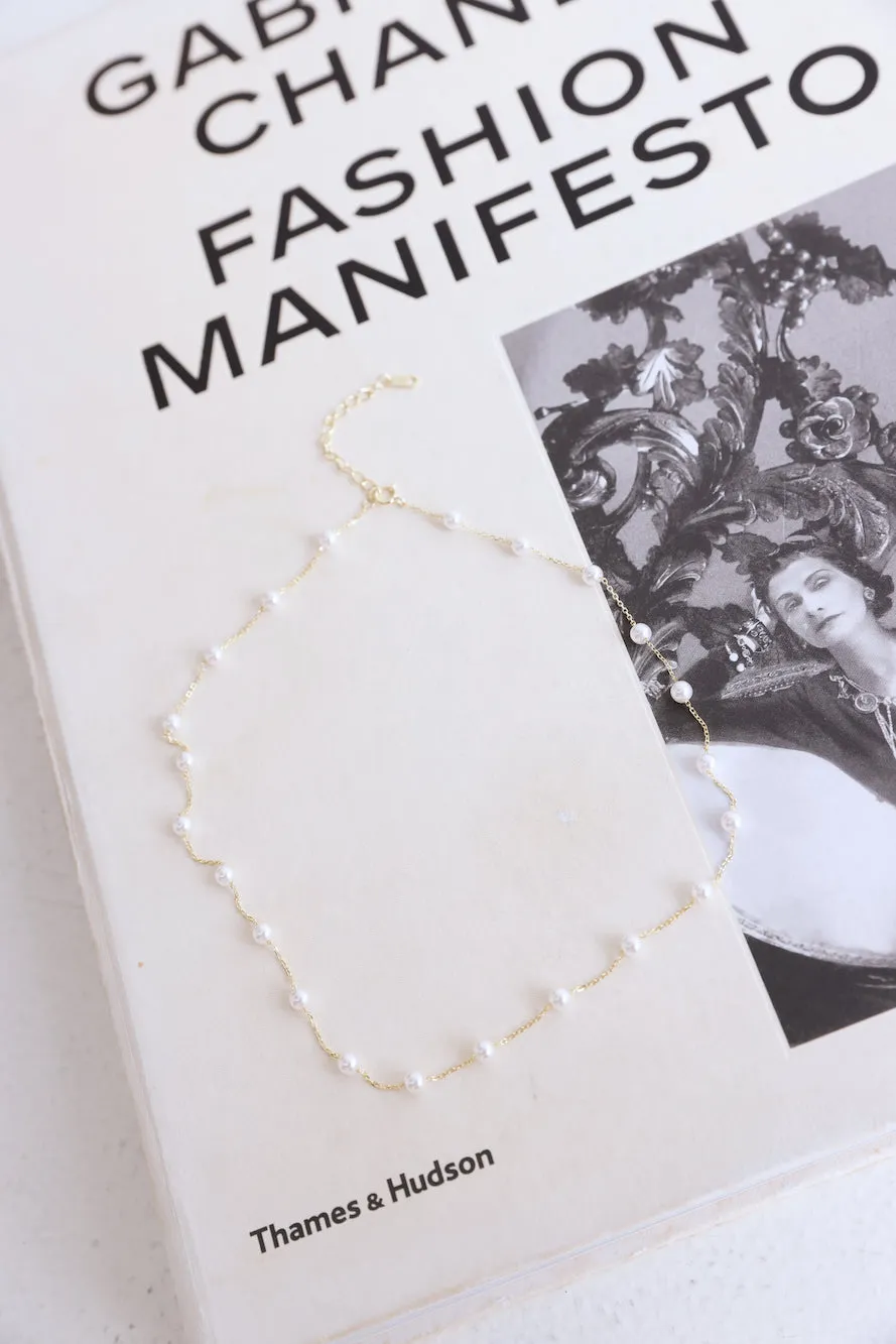 18k Gold Plated Pearl Choker Gold sold by Hello Molly product image thumbnail 2