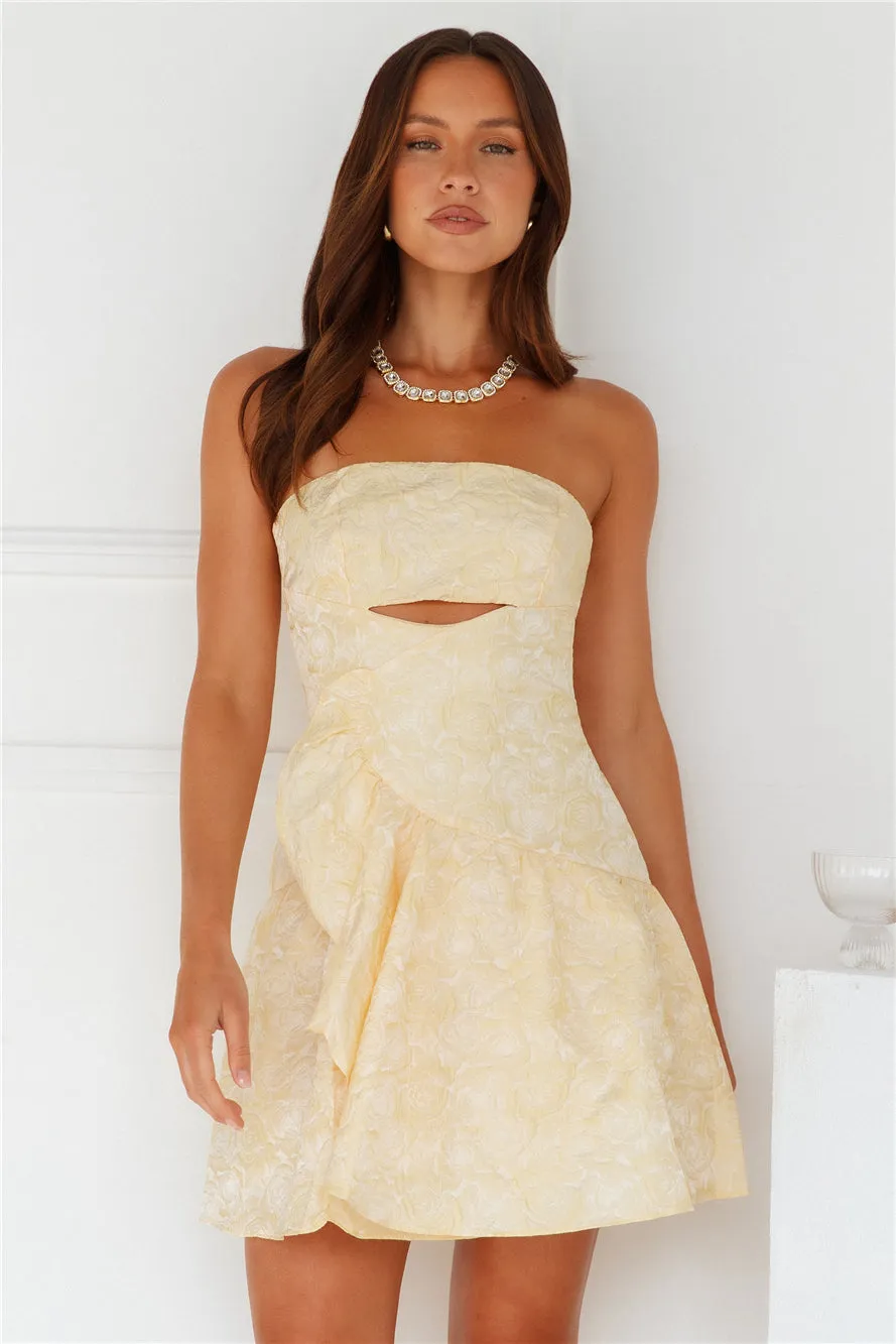 Warm Love Strapless Mini Dress Yellow sold by Hello Molly product image thumbnail 3