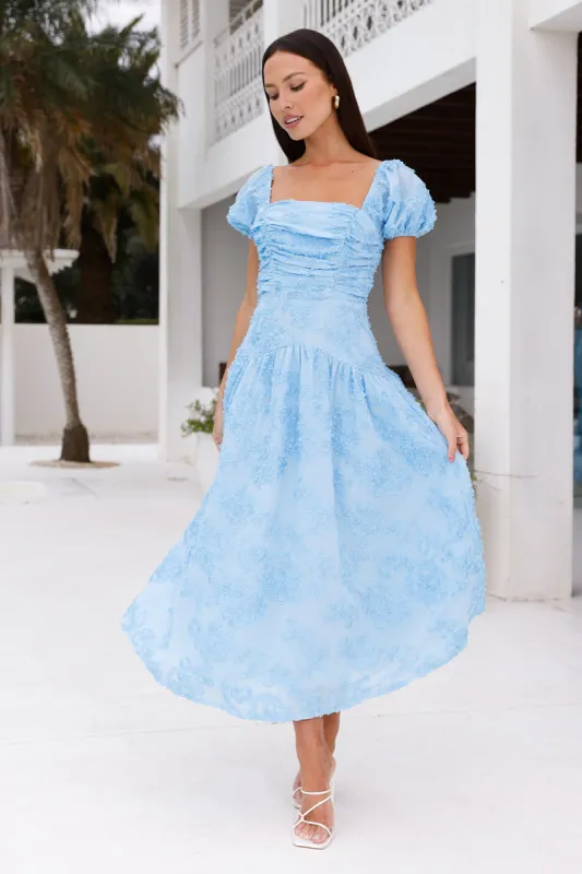 Experience Best Dressed Midi Dress Blue sold by Hello Molly