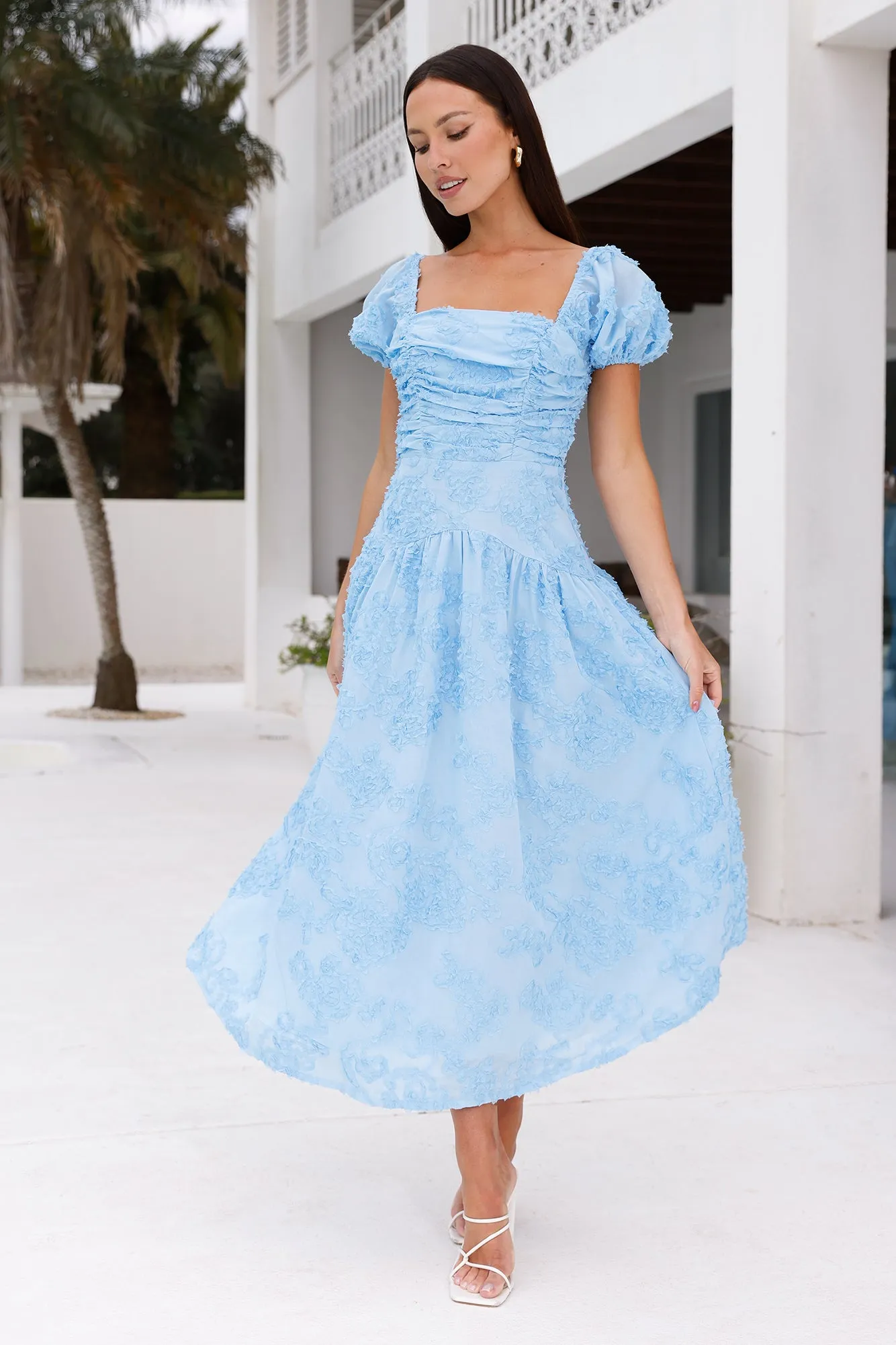 Experience Best Dressed Midi Dress Blue sold by Hello Molly