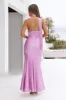 Graceful Influence Satin Halter Maxi Dress Purple sold by Hello Molly